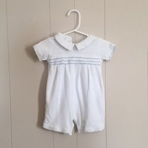 Baby boy white romper